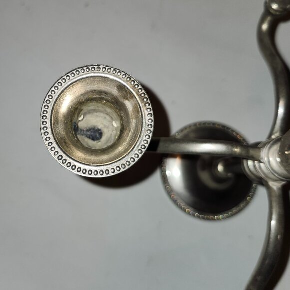 Vintage Silver 5-Arm Candelabra Candle Holder  7" - Picture 4 of 10